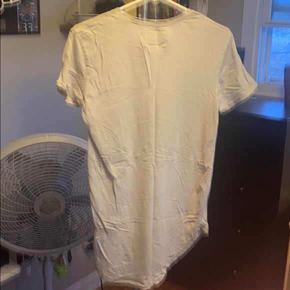 Men’s Stylish Short sleeve Light Gray Long Tee - Picture 4 of 4